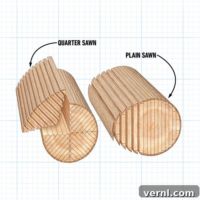 Wood Movement Demystified Your Ultimate Guide 6 Inspecting the grain pattern on the end of a board for stability