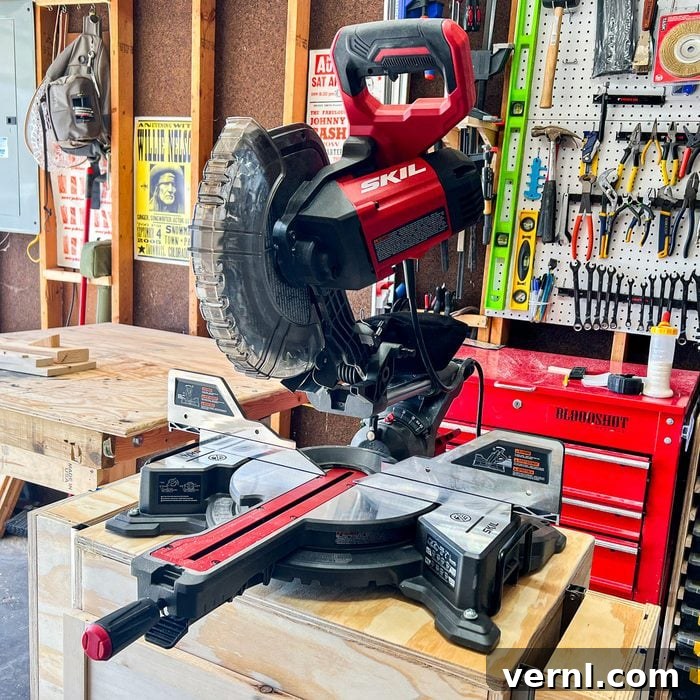 Skil Miter Saw in workshop setting