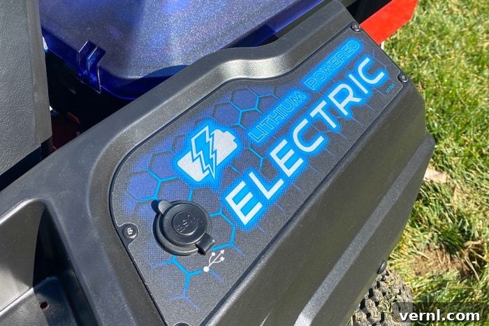 Toro Electric Riding Mower: A Groundbreaking Review 3 Electric logo on Toro Electric Zero Turn Mower