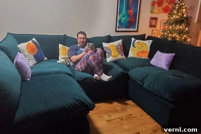 Jewel Toned Albany Park Kova Sectional Test