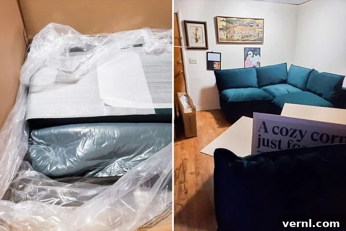 Jewel Toned Albany Park Kova Sectional Configuration