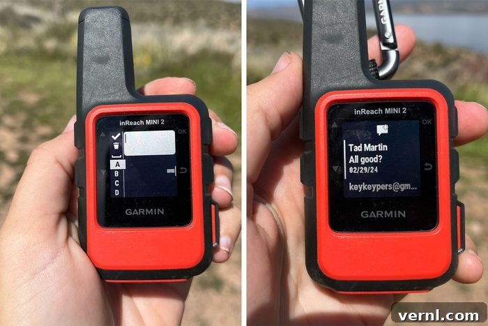 Garmin inReach Mini 2: Peace of Mind for Every Adventure 4 Messaging features on Garmin Inreach Mini 2