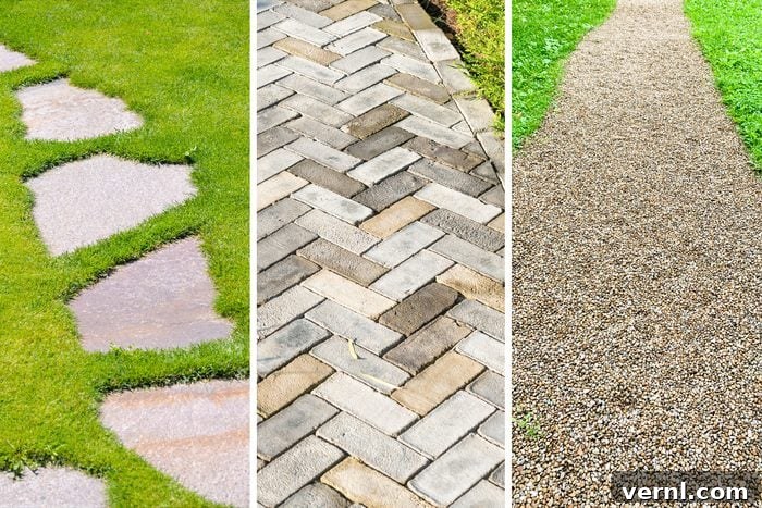 Stone Paths, Pavers And Gravel Path