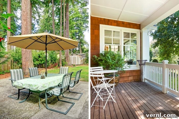 Patio Porch Decoding The Distinctions 2 Patio and Porch in split screen