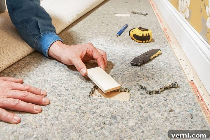 Placing Wooden Piece on a Carpet