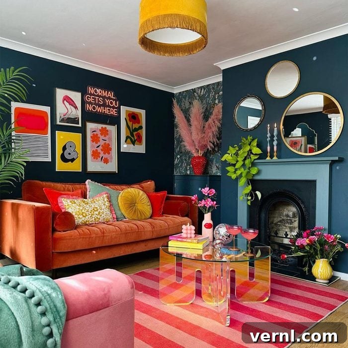 Dopamine Decor The Science of Happy Homes 2 What Is Dopamine Décor And Should You Use It In Your Home Dopamine Decor Living Room Courtesy @the Shoestring Home Instagram
