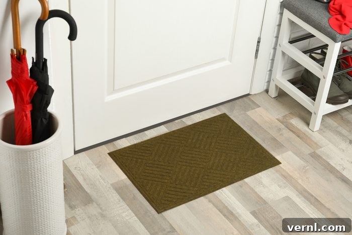 Showroom Shine Forever: Keeping Your Carpet Brand New 2 Clean door mat on wooden floor in hall