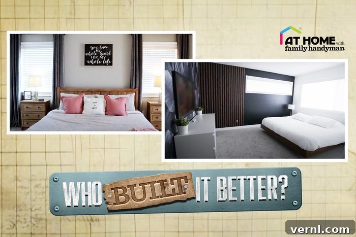 Family Handyman: The Ultimate Build-Off 2 Who Built It Better Find Out On At Home With Family Handyman Comparison Of After Concepts