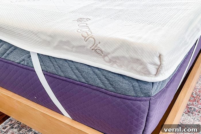 Saatva Graphite Memory Foam Mattress Topper: Instant Sleep Upgrade 5 Saatva Graphite Memory Foam Mattress elastic band.