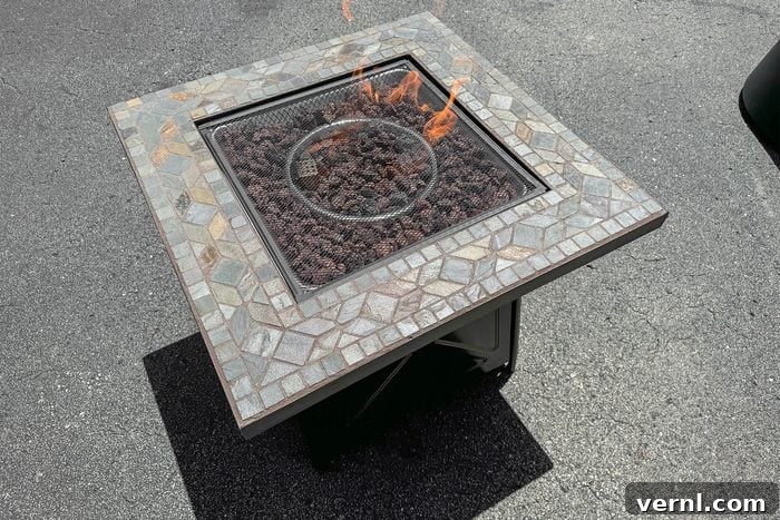 Hampton Bay Fire Pit with accessories