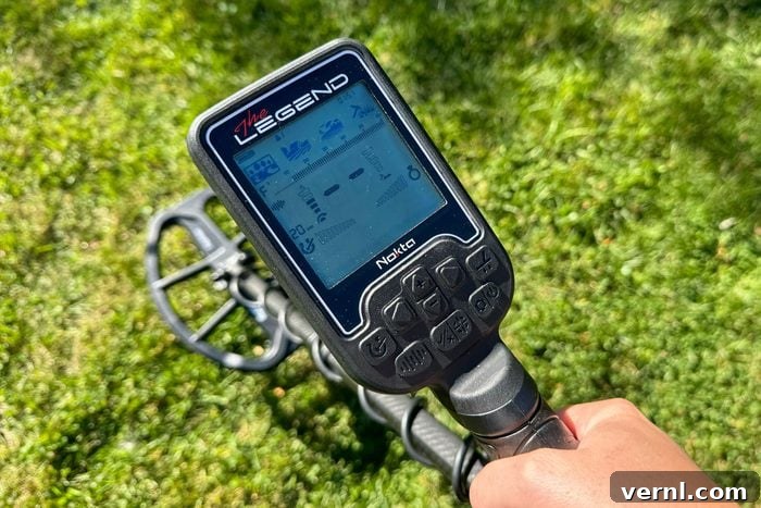 Nokta Metal Detector Editor Verified Gold Discovery 6 Nokta Legend Metal Detector display interface
