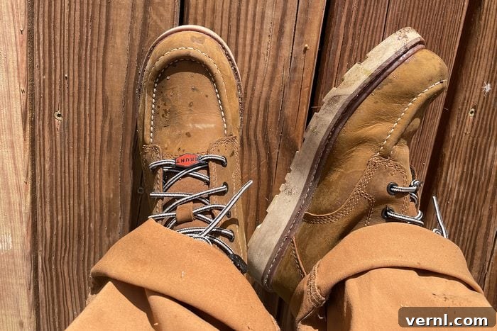 Brunt Marin Women's Work Boots being used for hiking, contrasting their primary purpose.