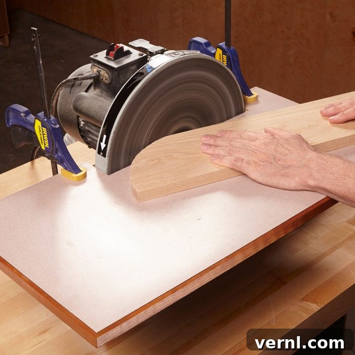 Extra large sander table for woodworking disc sander