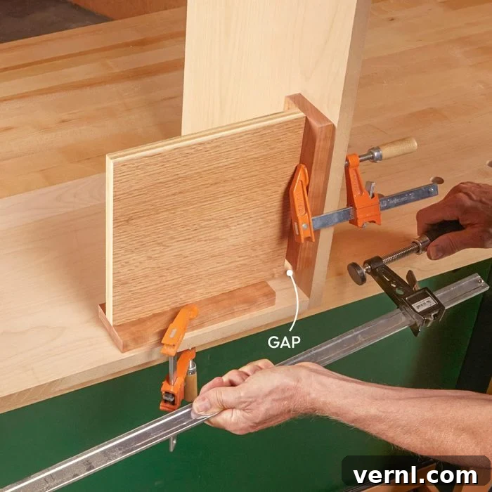Squaring Blocks for ensuring 90-degree corners in cabinet assembly