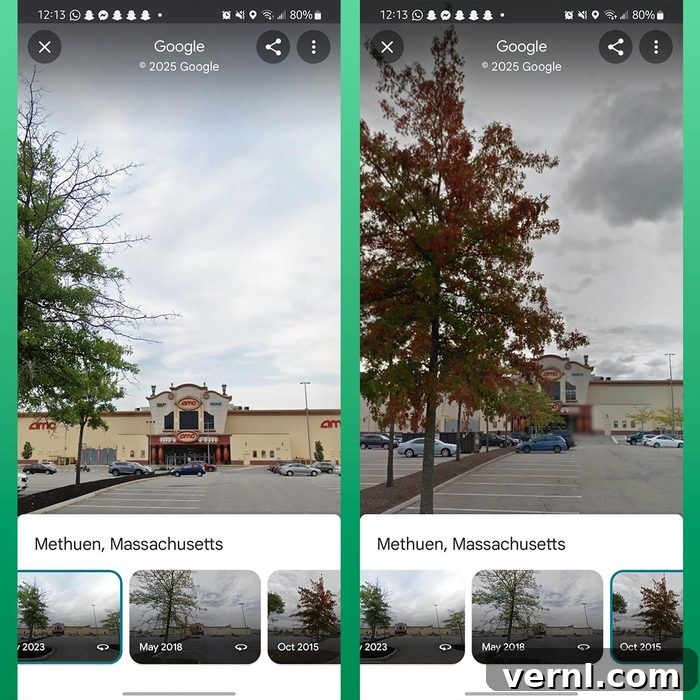 Unearthing the Past: Finding Old Photos with Google Maps 3 Google Maps Street View images of a theater taken years apart