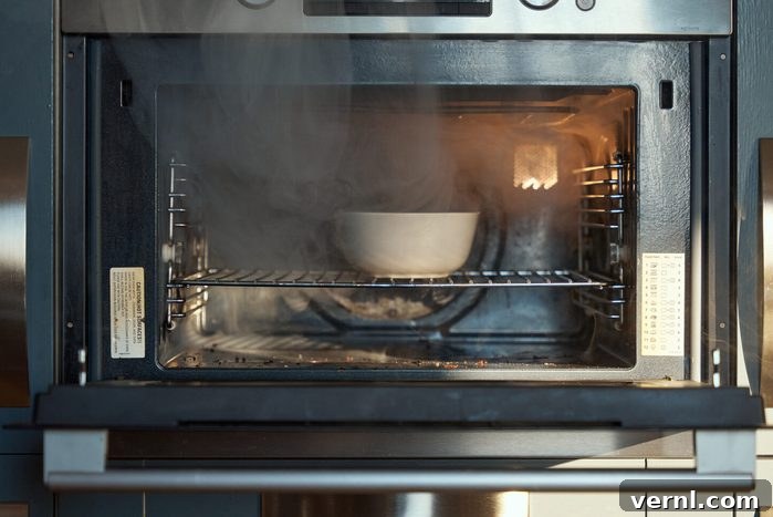 Oven proof bowl with water