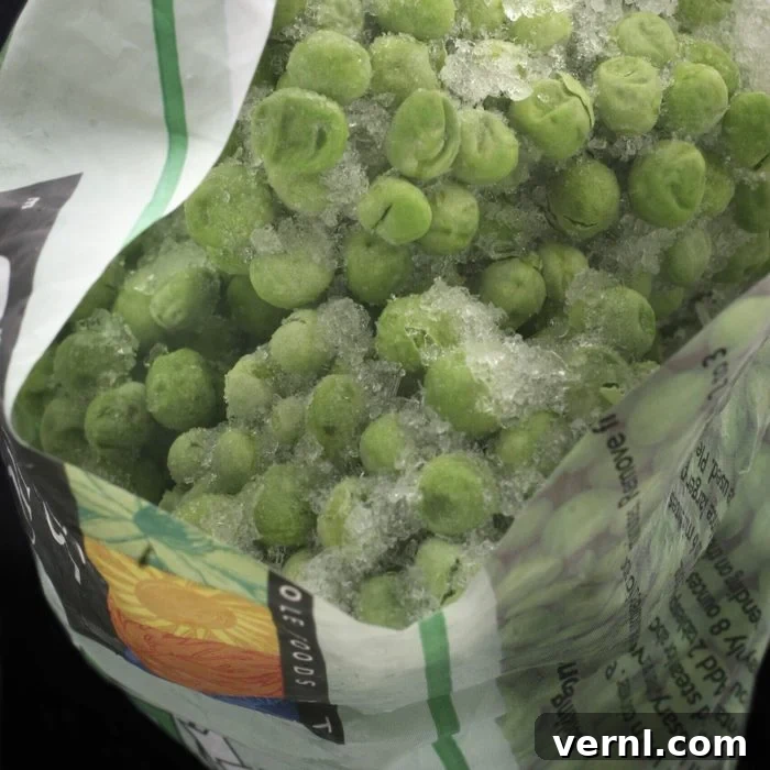 Freezer Temperature: A Guide to Optimal Settings 2 Freezer-burned peas in a plastic bag package