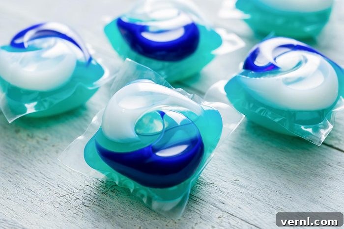 Laundry Detergent Pods on a table ready for use