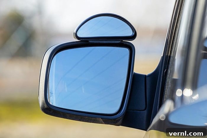 Rear-view mirror on a car
