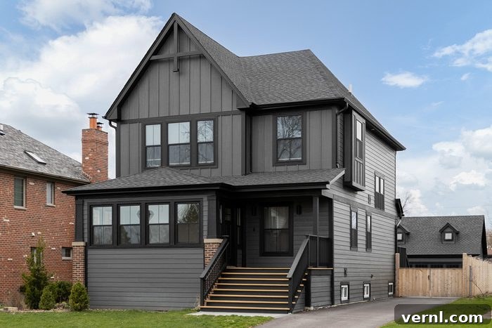 Beyond Aesthetics: The Science of Dark Paint and Home Heat 2 an all black modern farmhouse