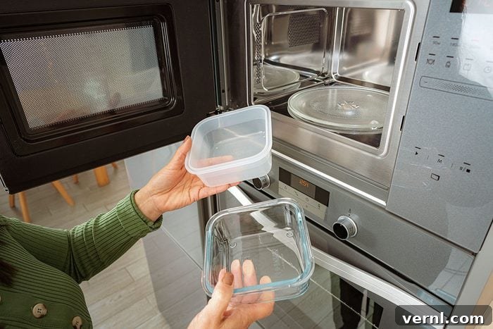Microwave Metal Dangers Explained 2 plastic or glass container to use in microwave oven.