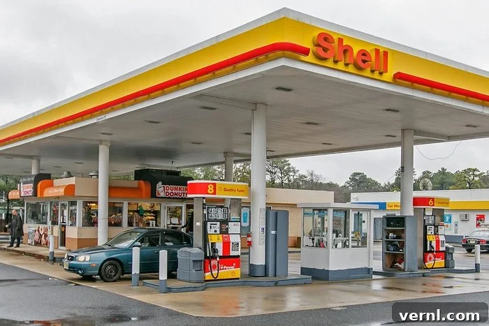New Jersey's Full-Serve Stand: Why the Ban Endures 2 Shell gas station is seen on a cloudy day.