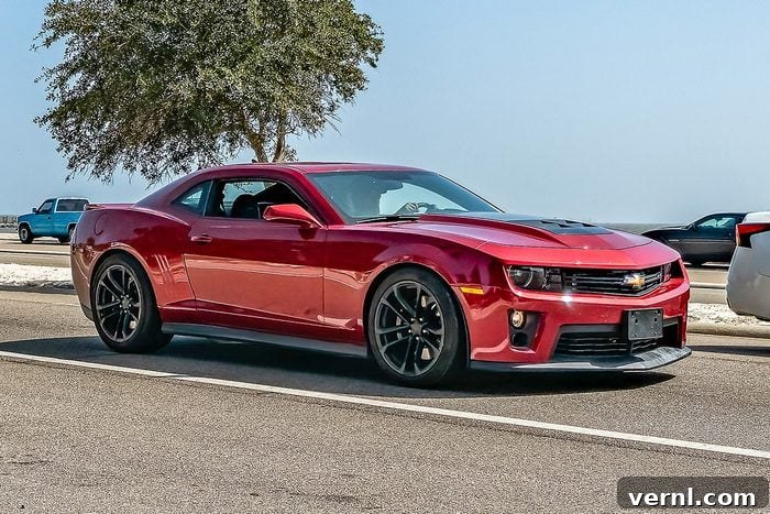 The Latest Cars Thieves Target (And The Vehicles They Ignore) 2 Wide angle front corner view of a 2014 Chevrolet Camaro ZL1 Coupe