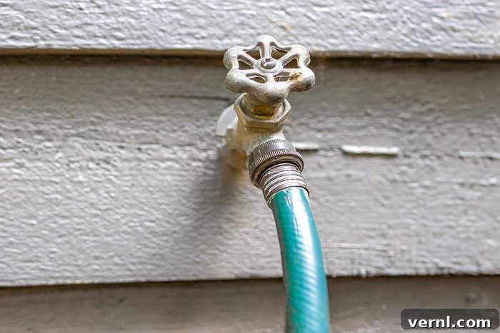 Winterize Your Pipes: Your Fall Checklist to Prevent Freezing 2 outdoor water spigot tap & hose