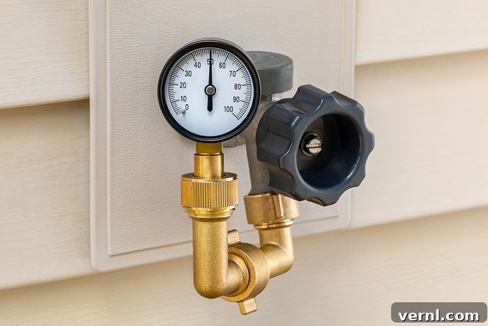Winterize Your Pipes: Your Fall Checklist to Prevent Freezing 3 Testing home water pressure on outdoor faucet