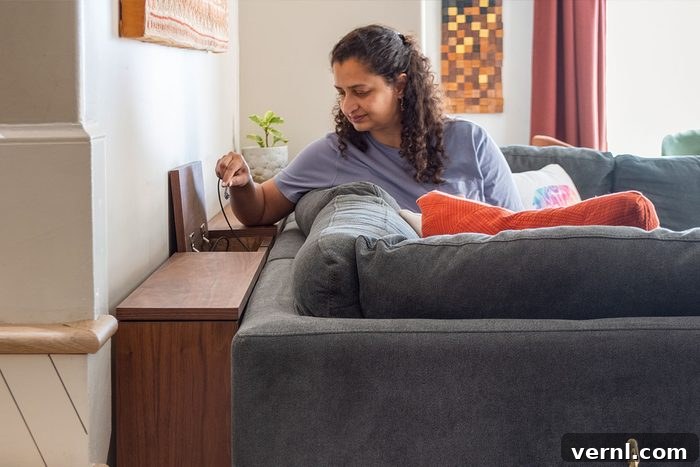 Diy Diaries Anika Gandhi's Diy Sofa Table With Charging Storage Anikas Diy Life 7