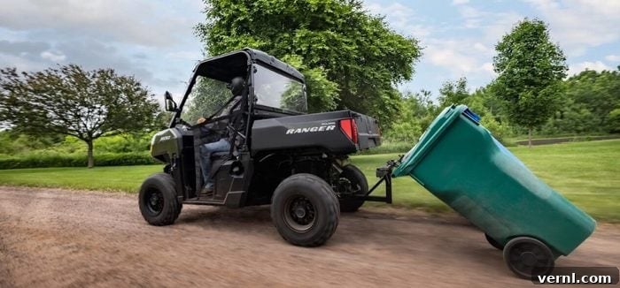 Master Your Mower: Perfect Match for Every Yard 4 Polaris RANGER 500 with accessories like a windshield