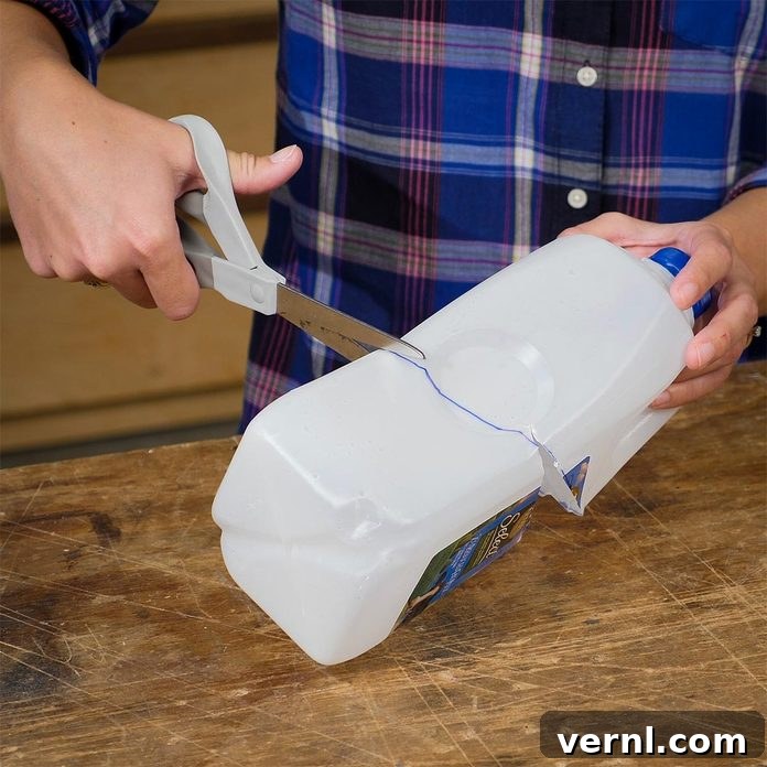 Milk Jug Hack: Create Your Own Handy Scoop 3 milk jug scoop cutting