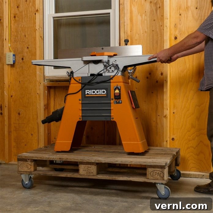DIY Pallet Dolly Project 4 Multipurpose Pallet Dolly in Action: Moving a Workshop Machine