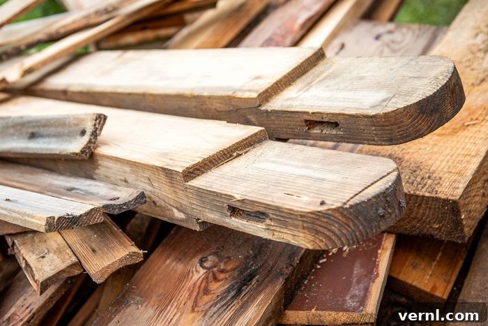 Ike Turner: The Wood Artist Transforming Trash into Art 4 Close-up of remnants of old boards and building materials.