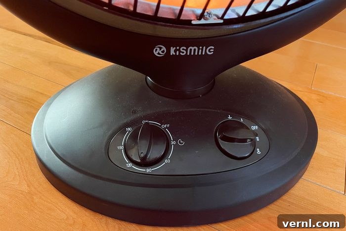 This Space Heater Is My Winter Warmth Savior 3 Kismile Radiant Space Heater close up