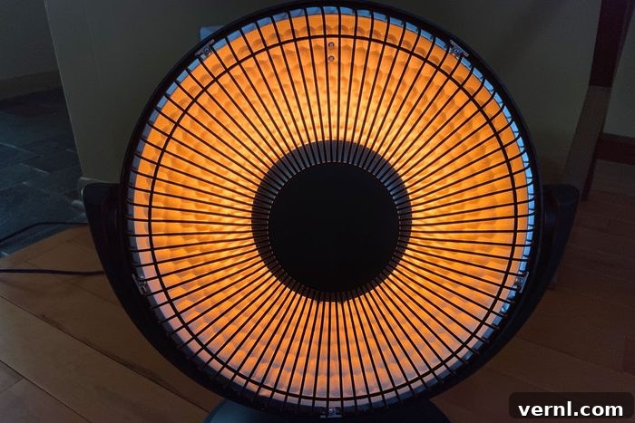 This Space Heater Is My Winter Warmth Savior 4 Kismile Radiant Space Heater aglow