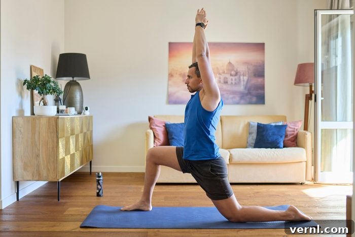 Man in Athletic Wear Practicing Yoga at Home