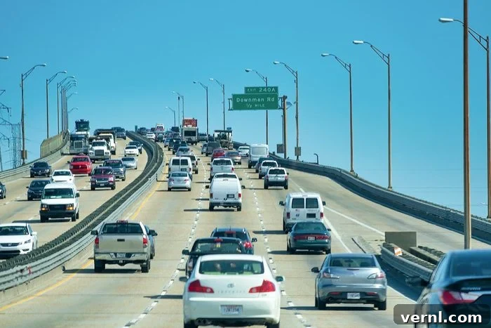 City traffic in New Orleans