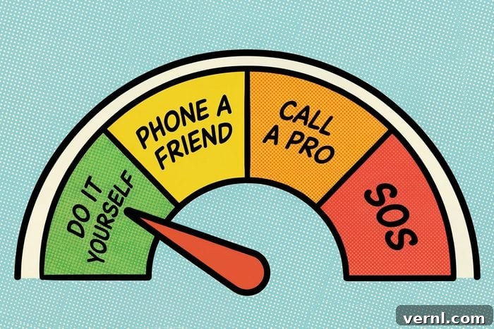 Your Shower Stink The Surprising Truth Revealed 2 Domestic Disasters Panic Meter with pointer indicating "Do It Yourself"