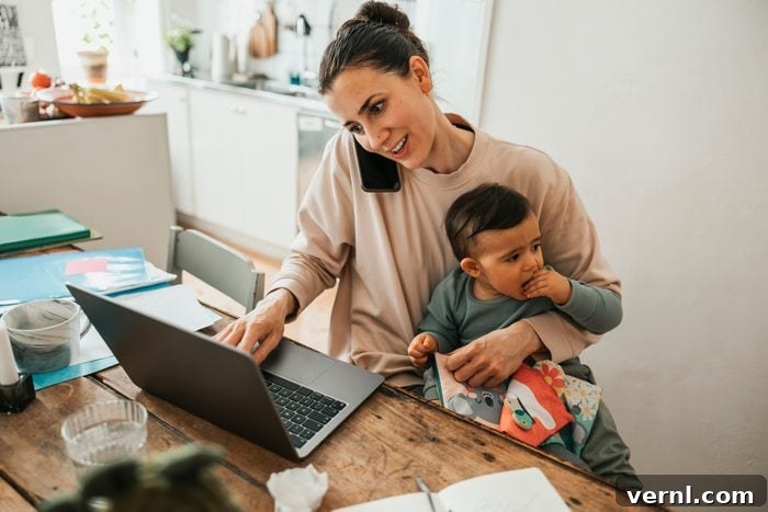 High angle view of businesswoman multi-tasking while sitting at home