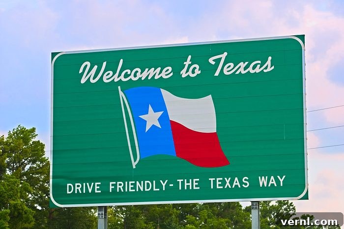 Texas Welcome Sign