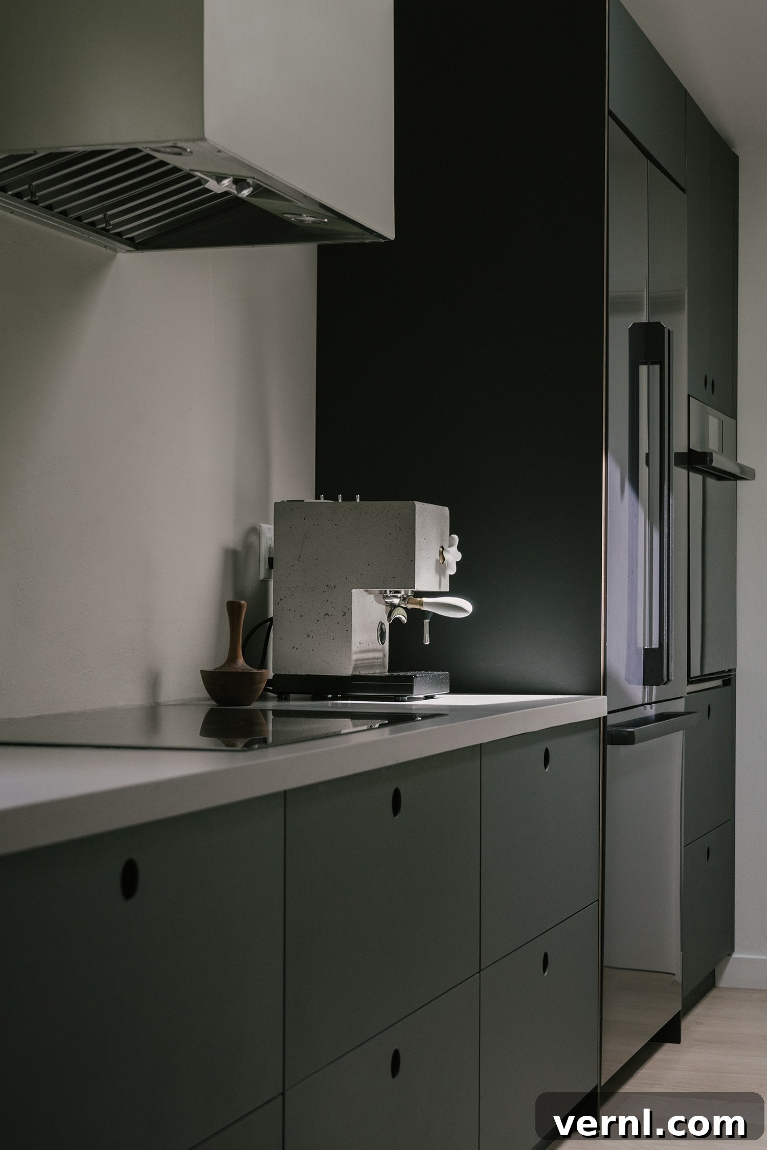 Contemporary kitchen with a coffee maker