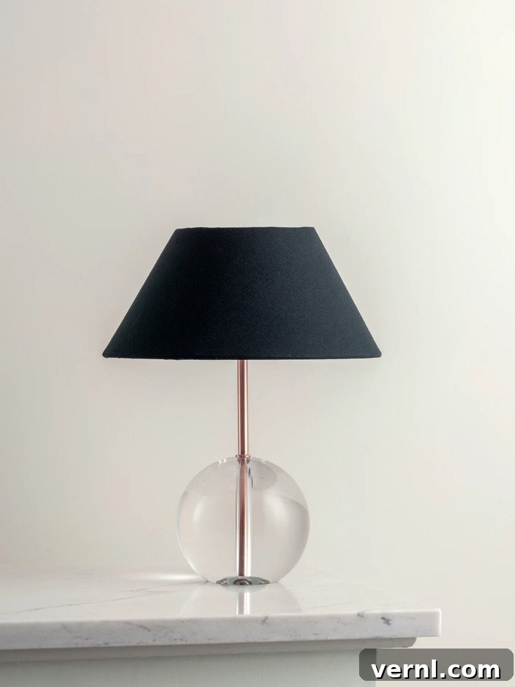 10 Elegant Glass Table Lamps to Brighten Your Home 6 Crystal glass ball lamp