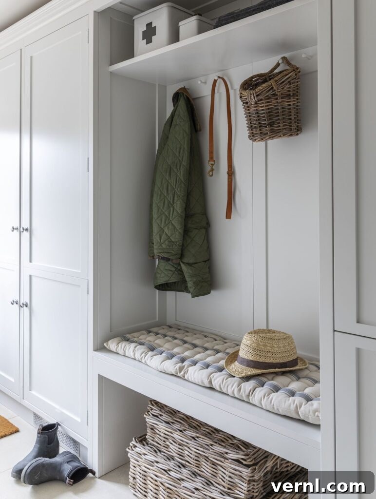 Hallway, Staircase and Landing Design Ideas for an Elegant Home 7 A modern country style boot room.