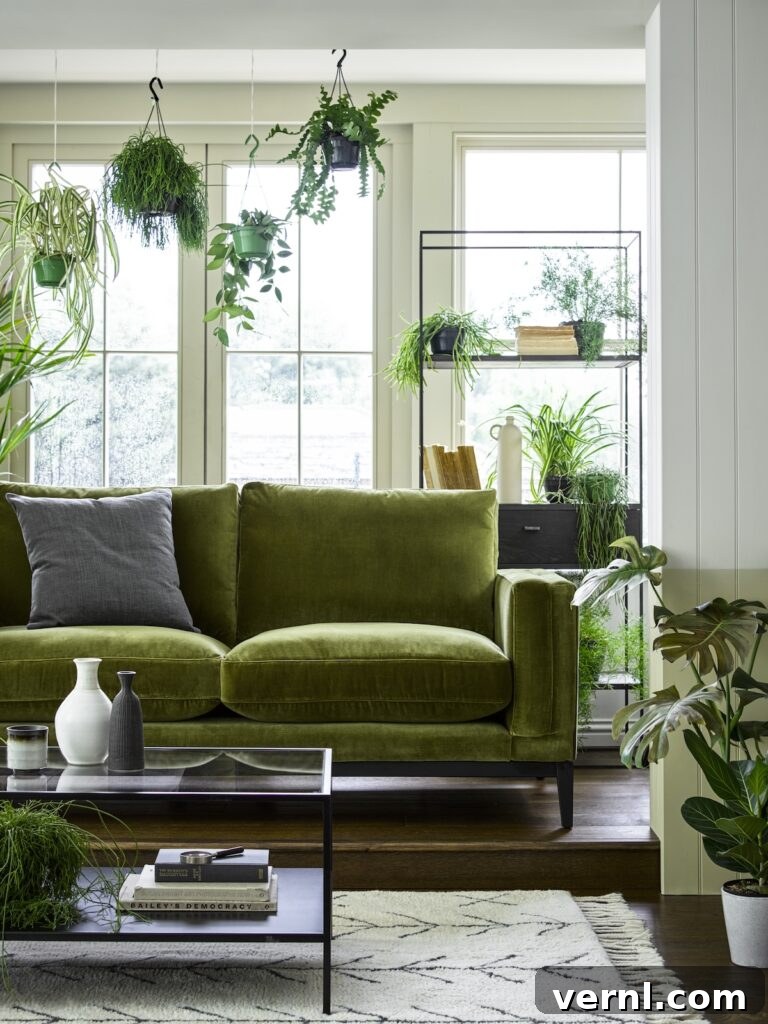 Costello sofa in olive green velvet by Sofa.com