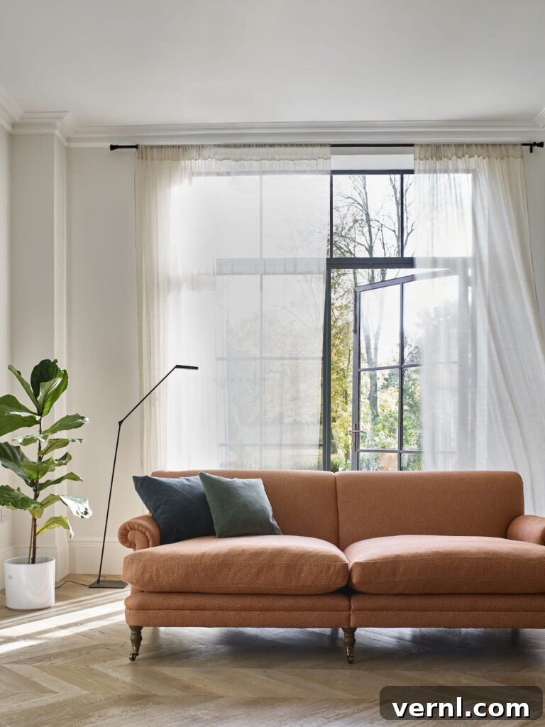 Agatha Large Sofa in Diamond Weave Sienna by Arlo and Jacob