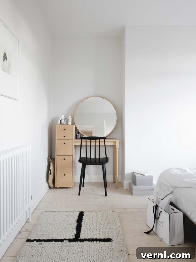 Farrow and Ball Strong White bedroom