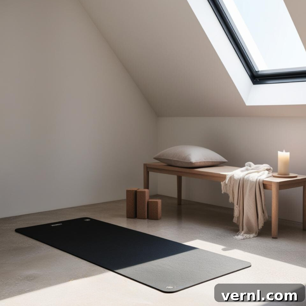 8 Interior Design Trends and Terms to Know in 2025 9 A home yoga studio in a converted loft space.