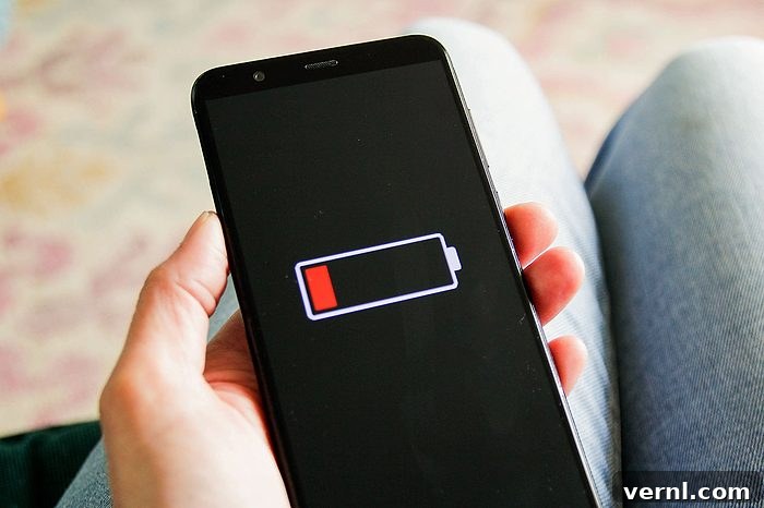 Phone battery, battery life, low battery symbol 
